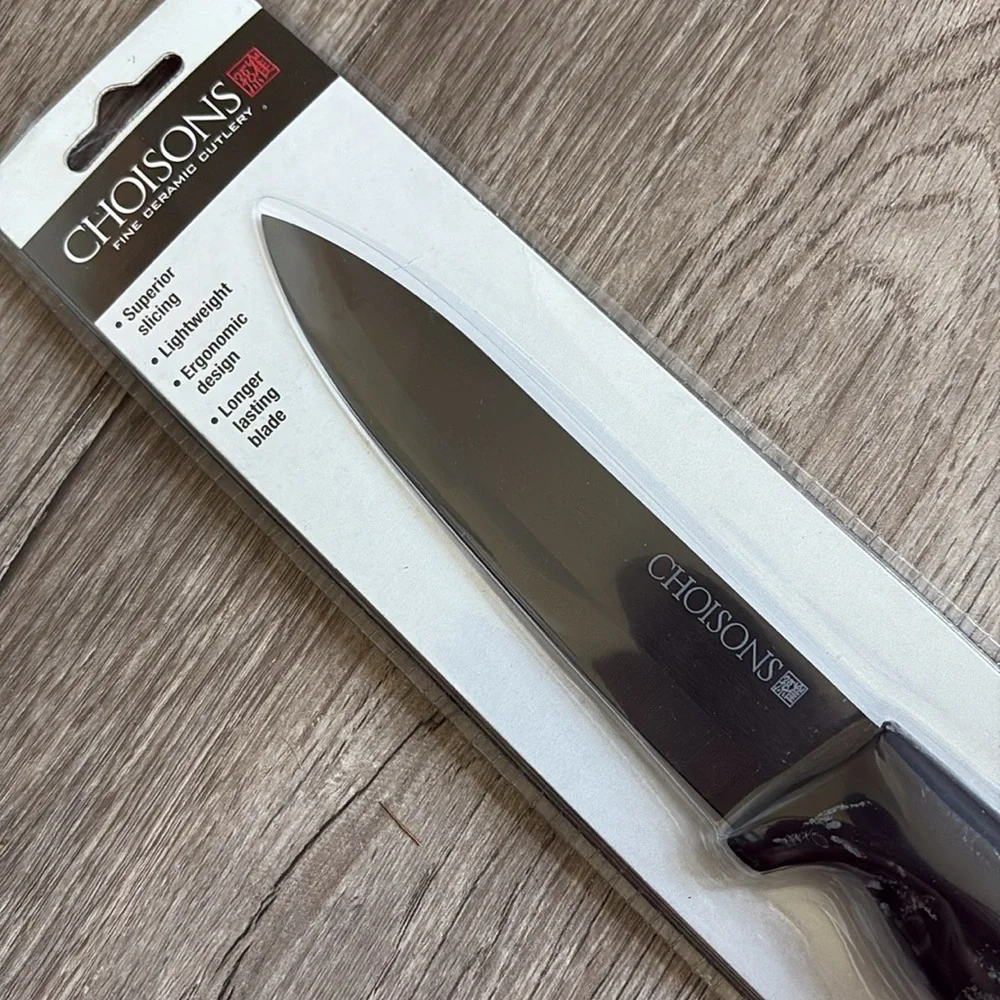Choisons Procera 5” Fine Ceramic Black Japanese Utility Kitchen Knife